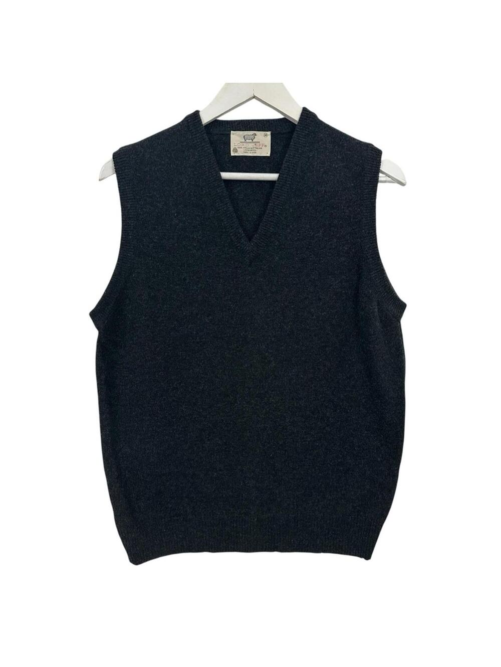 Lord Jeff Men’s 100% Virgin Australian Wool Grey Vest Size M